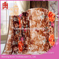 Big flower heavy quality flannel fleece blanket